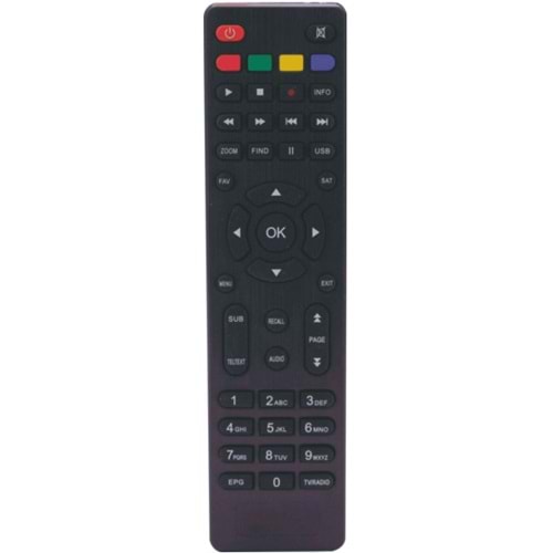 TUNEX Botech Piko 500 EPG - TV Radio Tuşlu Uydu Kumandası TR-128