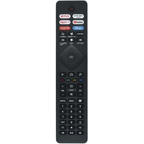 TUNEX Philips Netflix Rakuten Youtube Disney Tuşlu Led Tv Kumanda TR-612