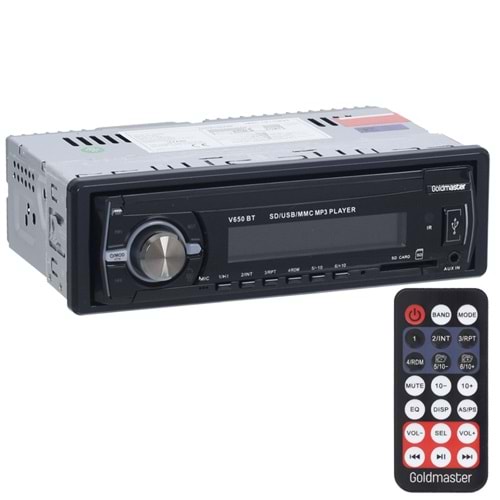 GOLDMASTER 4X45W Usb Girişli Bluetooth Özellikli Oto Radyo Teyp V-650 BT