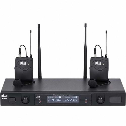 WÖLLER Uhf 2 Yaka Kablosuz Telsiz Mikrofon W-930 YY