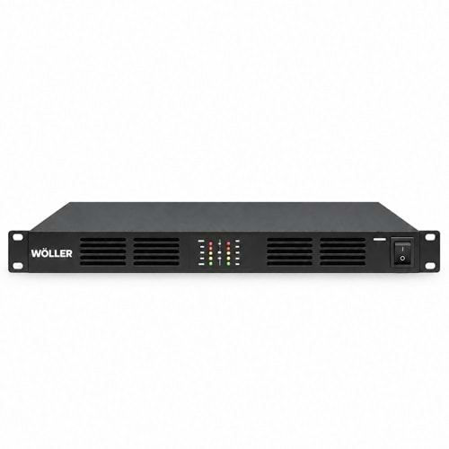 WÖLLER EN54 2 Kanal 2X200 W 70-100V ve 4-16 OHM Power Amplifikatör WPER-2400 EN
