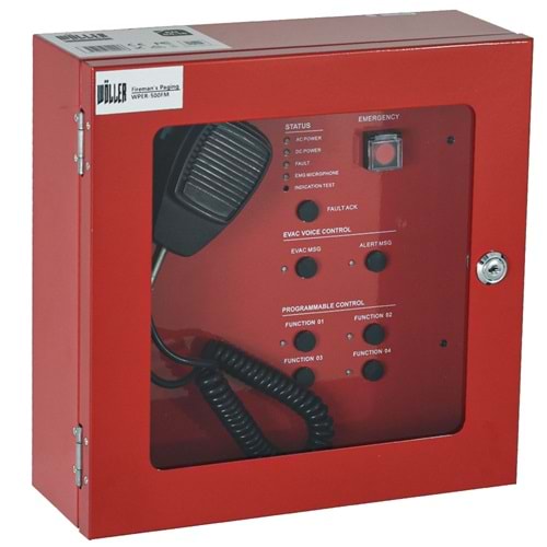 WÖLLER EN54 Acil Anons Kontrol Duvar Ünitesi WPER-500 FM