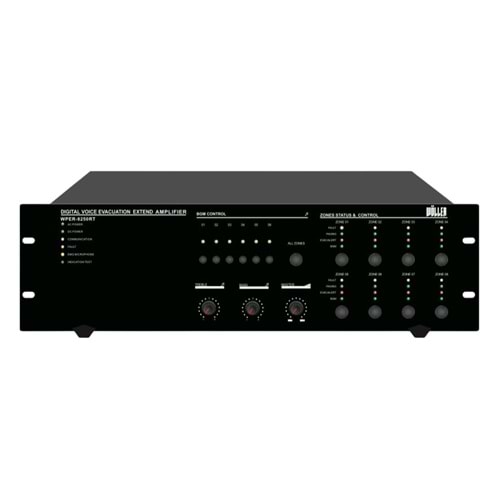 WÖLLER EN54 500W 100V 8 Bölge Kontrollü Evac Router Amfi WPER-8500 RT