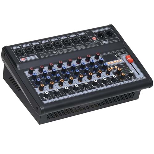 WÖLLER 8 Kanal 2X200W Usb-Bt 16 Dsp Efect Power Mixer WRP-8400