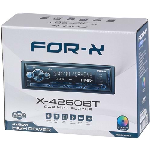 FOR-X Bluetooth ve USB Radyo Oto Teyp X-4260 BT