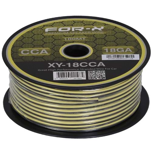 FOR-X 18 Ga 2X1 Hoparlör Kablosu 100-Mt Lik Top XY-18 CCA