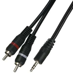 TUNEX 3,5 Mm ERKek 2 X RCA ERKek 1,5 Mt Kablo AL-150