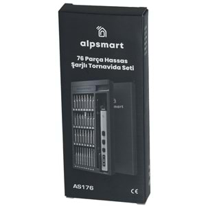 ALPSMART 76 Parça Hassas Şarjlı Tornavida Seti AS-176