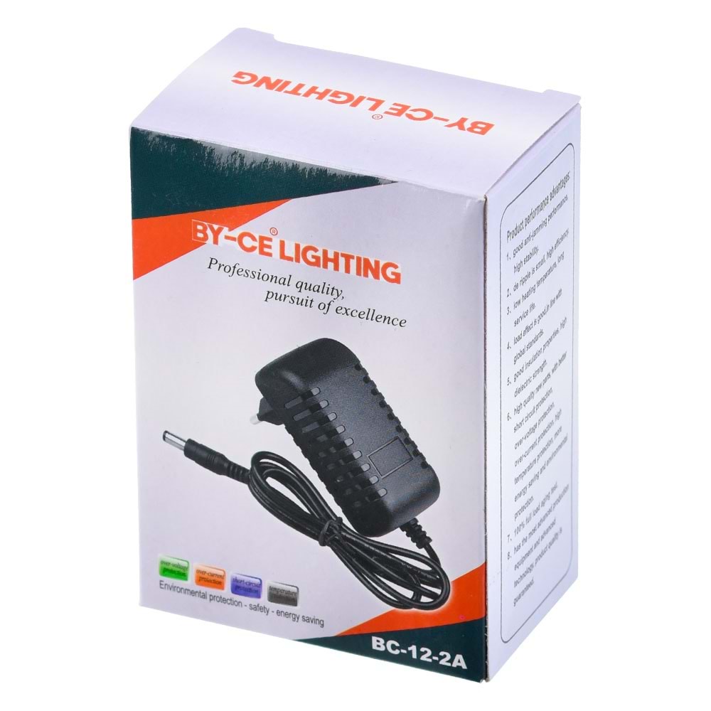BY-CE Lıghtıng 12V 2A Smps Plastik Adaptör BC-12-2A