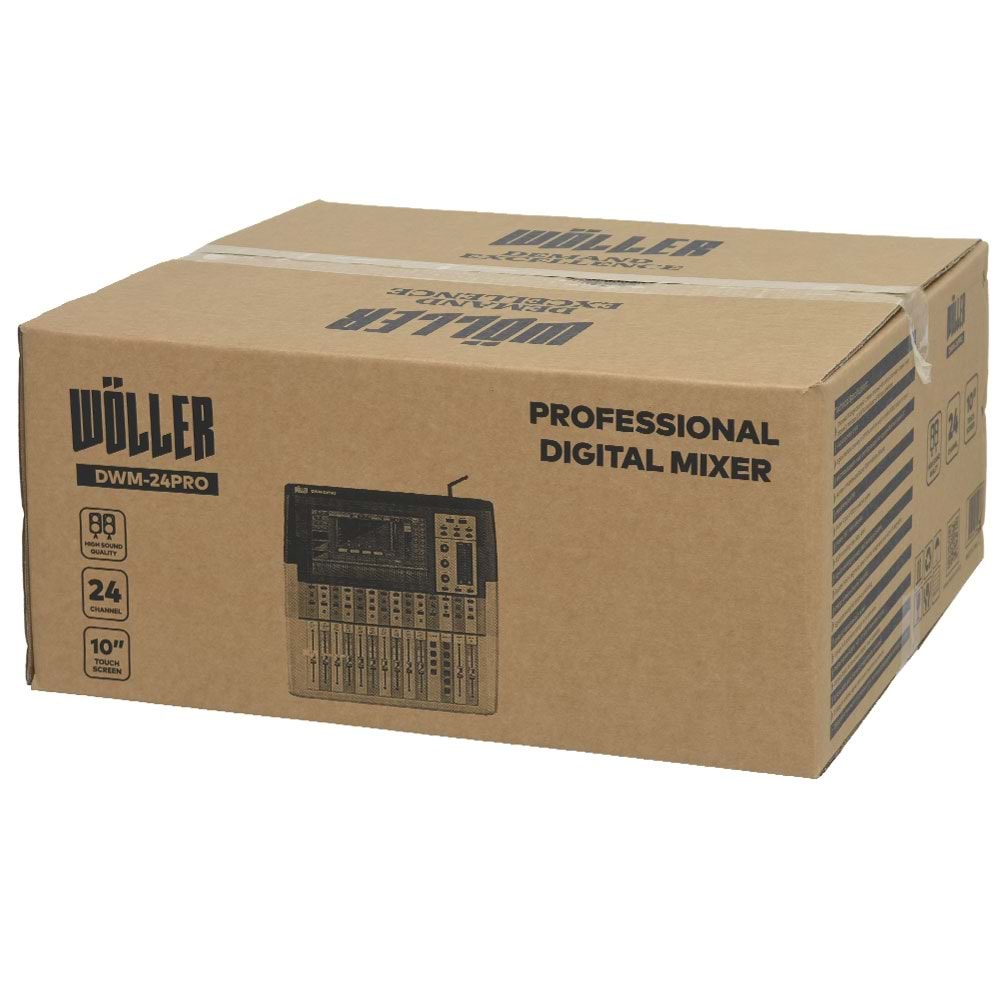 WÖLLER 24 Kanal Digital 20 Mono 2 stereo Kanal 10 Aux Mixer DWM-24 PRO