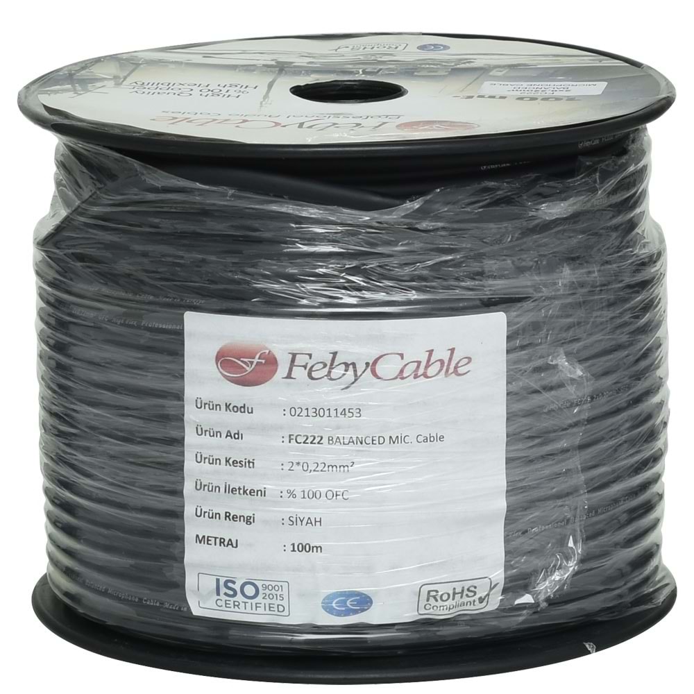 FEBYCABLE 2X022 Stero Mikrofon Kablosu FC-222