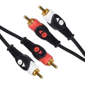 SWAT 2 RCA Erkek 2 RCA Erkek 1,5 MT Gold Kablo FKT-94