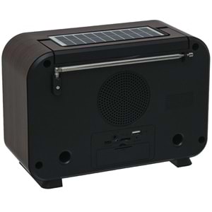 GLRTECH Usb Bluetooth lu Solar Şarjlı Alevli FM Radyo FP-2393 S