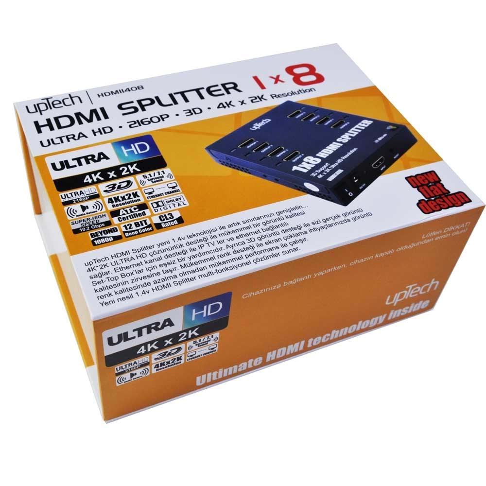 UPTECH 1x8 HDMI Splitter 4K Ultra HD HDMI Çoklayıcı HDMI-1408