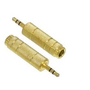 6,3 Mm Dişi-3,5 Mm Erkek Metal Gold Çevirici Jak JKF-014