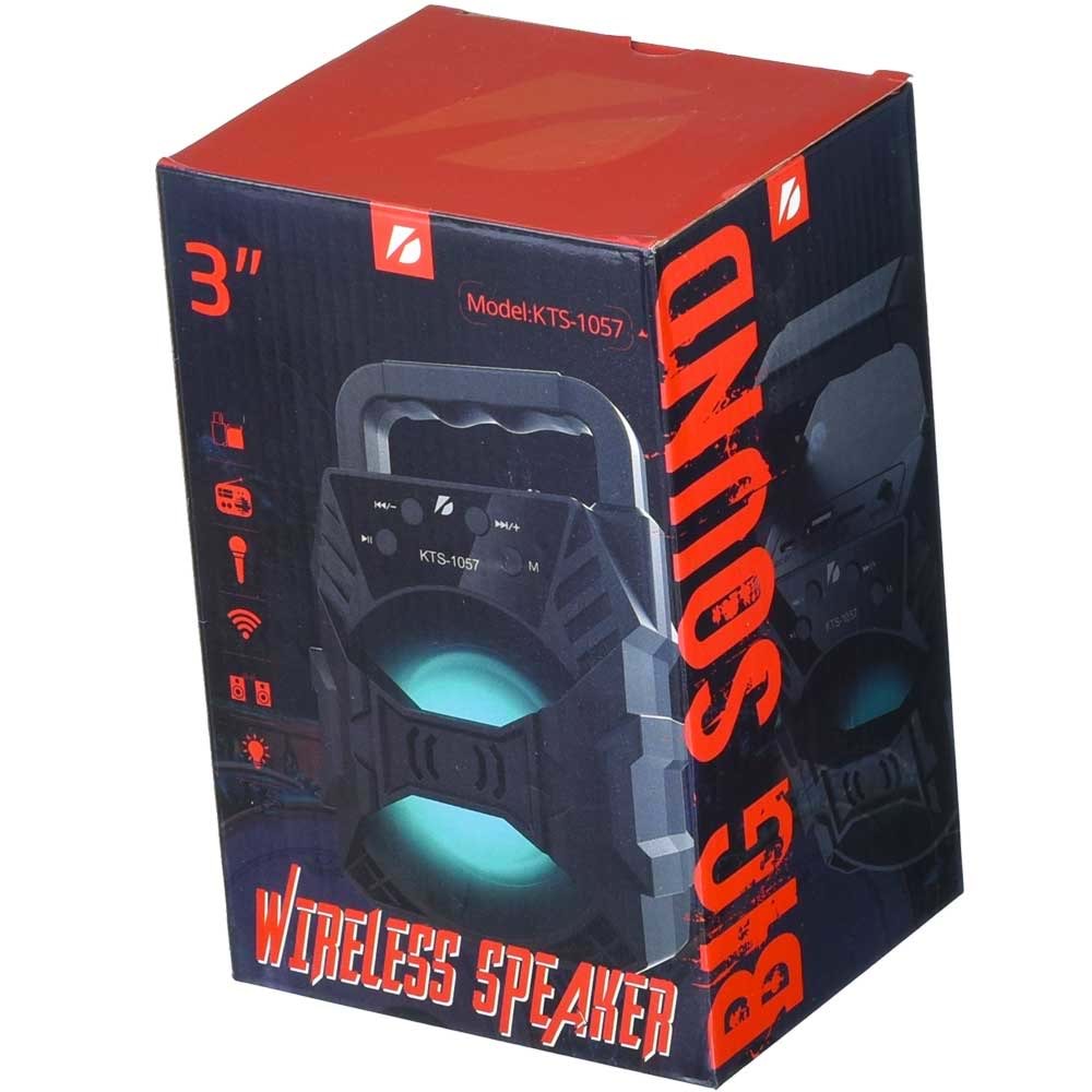 KBROAD 3 inc Bluetooth FM Radyo USB Girişili Şarjlı Ses Sistemi KTS-1057