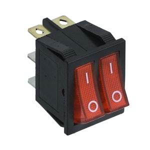 HIGHTEK İkili Işıklı Anahtar On Off 6P LDS101