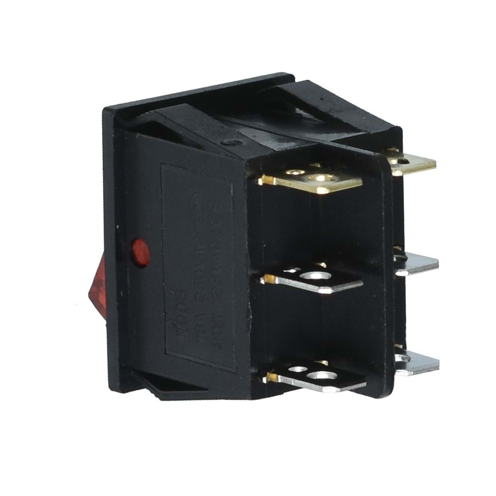 HIGHTEK İkili Işıklı Anahtar On Off 6P LDS101