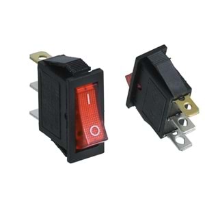 HIGHTEK Tekli Dar Işıklı Anahtar On Off 3P LDS113