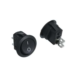 HIGHTEK Yuvarlak Işıksız Anahtar On Off 2P LDS133