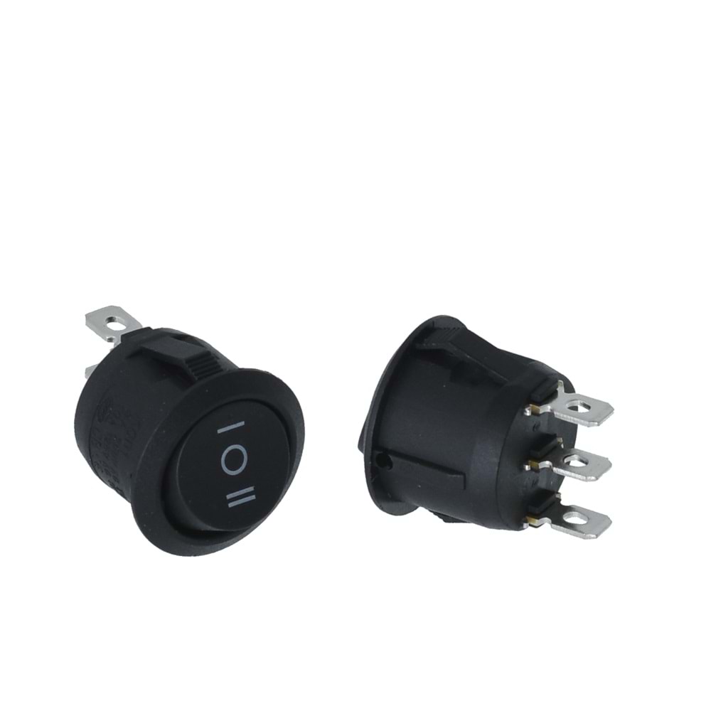 HIGHTEK Yuvarlak Işıksız Anahtar On Off On 3P LDS134