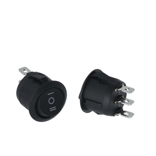 HIGHTEK Mini Yuvarlak Işıksız Anahtar On Off 2P LDS134 E