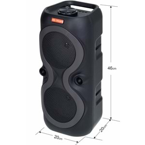 MS Bluetooth ve USB Girişli 2X6,5 İnch Şarjlı Işıklı Müzik Sistemi MS-1952 BT