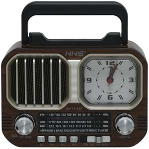 NNS Usb Bluetooth lu Şarjlı Saat li FM Radyo NS-7116 BT