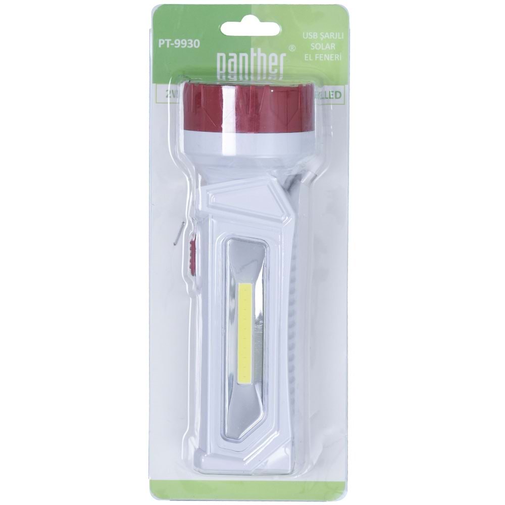 PANTHER Usb Şarjlı Solar El Feneri PT-9930