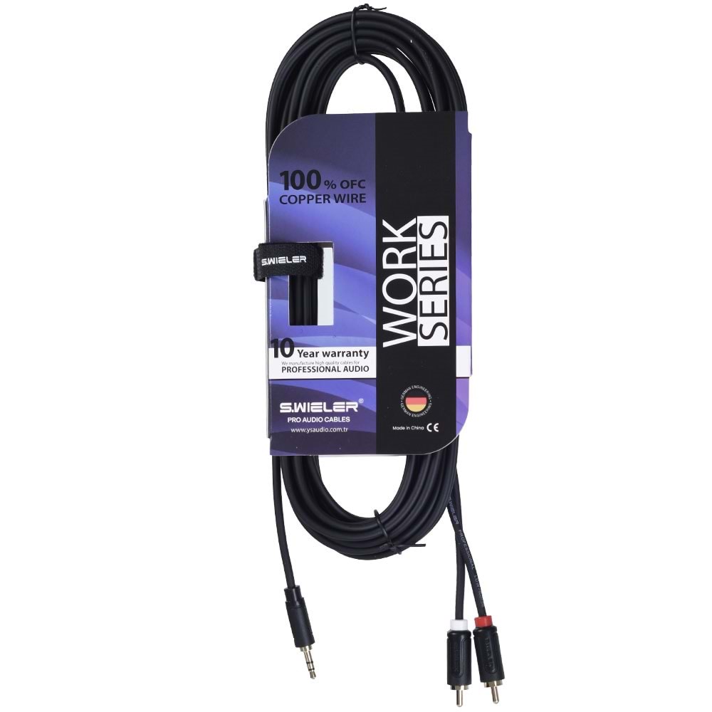 S.WIELER 2*Rca - 3.5 mm Stereo Kablo Uzunluğu: 5 Metre SR2S-5M