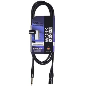 S.WIELER Xlr Erkek - 6.3 mm Mono Kablo Uzunluğu: 3 Metre SXM-3M