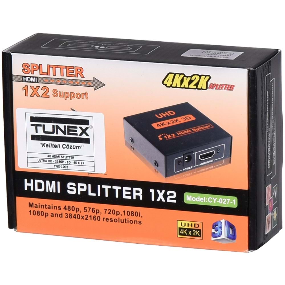 TUNEX 2'Li 4K Hdmı Splitter TNX-1002