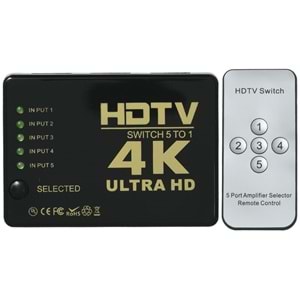 ECONEX 5 Giriş 1 Çıkış HDMI Switch (Seçici) TNX-1007