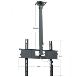 TUNEX 32-60'' Hareketli Lcd Tavan Askı Aparatı TNX-3260 TVN
