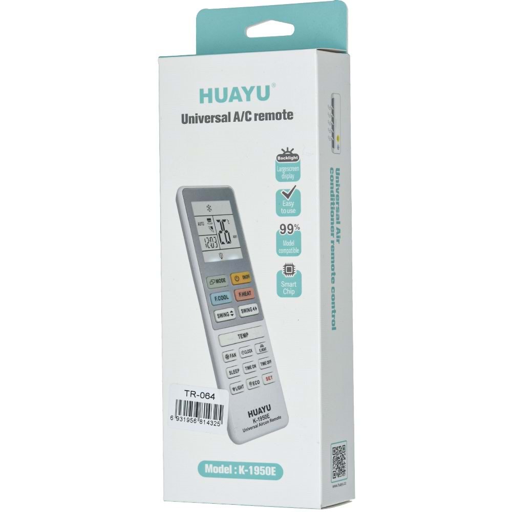 TUNEX Huayu K-1950 E Universal Klima Akıllı Kumanda TR-064