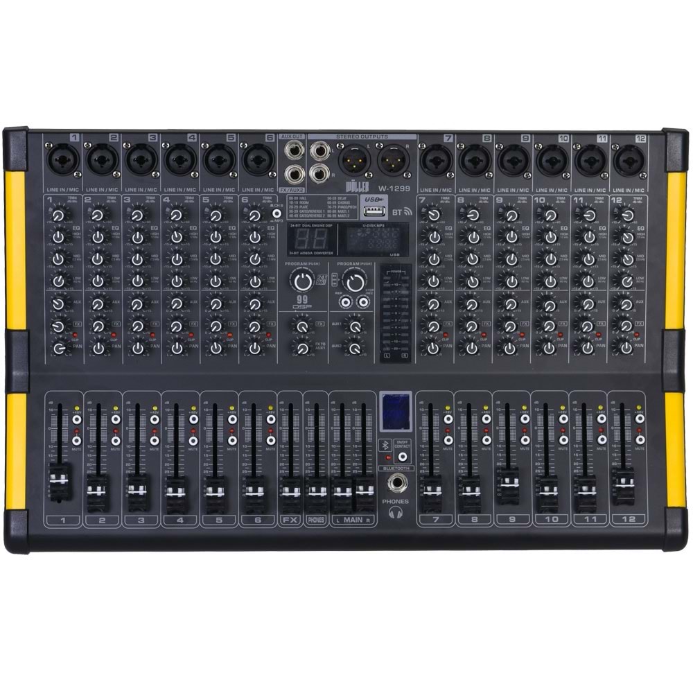 WÖLLER 12 Kanal 99 Dsp Effect Deck Mixer W-1299