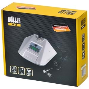 WÖLLER 48V Völüm Kontrollü Kablolu Yaka Mikrofonu W-45