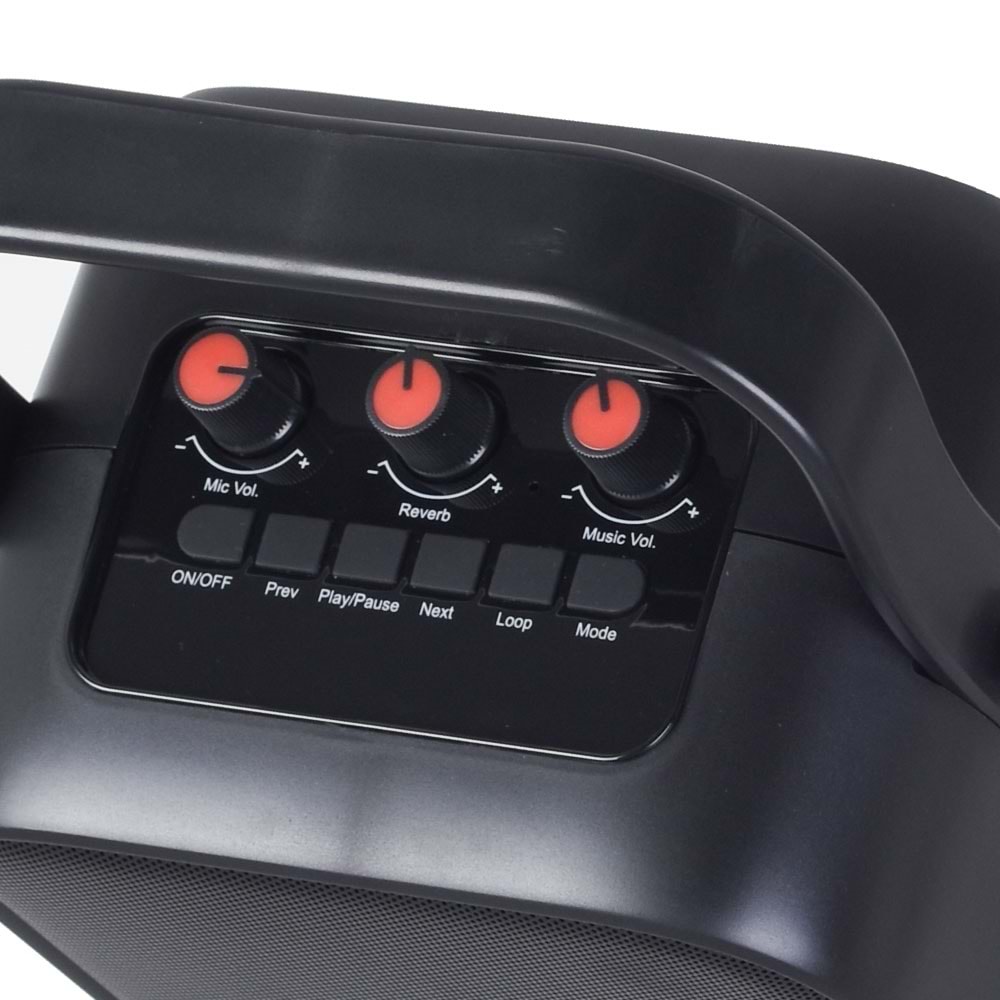 WÖLLER 70W Bluetooth ve USB Girişli Tek El Kayıtlı Şarjlı Portatif Amfi W-505 E