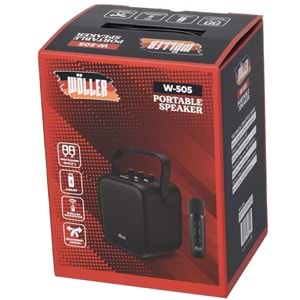 WÖLLER 70W Bluetooth ve USB Girişli Tek El Kayıtlı Şarjlı Portatif Amfi W-505 E