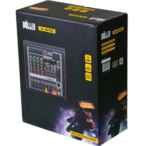 WÖLLER 4 Kanal 2X350W Usb-Bt +48V 16 Dsp Efect Power Mixer W4-R700