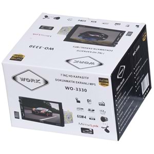 WORK 7'' Bluetooth ve USB Radyo Mirrorlink Double Tofaş Uyumlu WO-3330