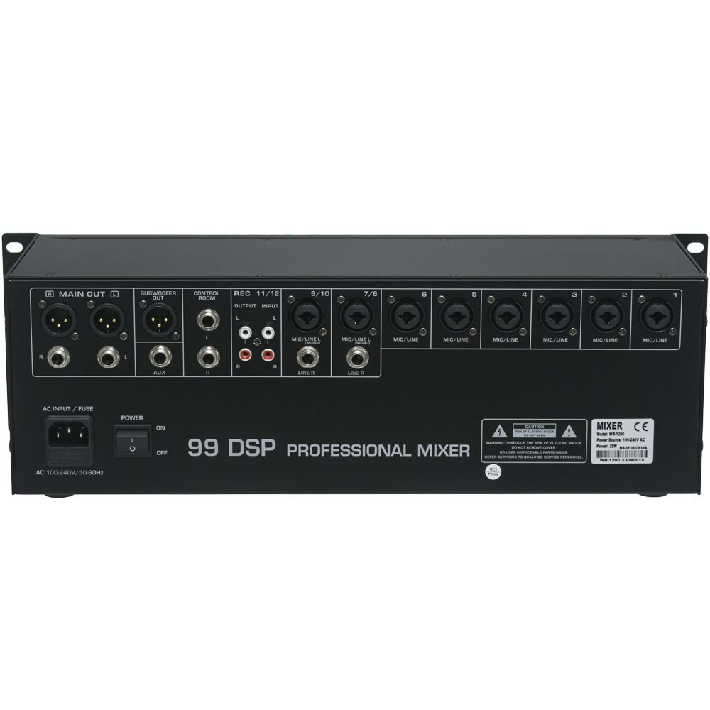 WÖLLER 12 Kanal 10 Mono 1 Streo Girş Deck Mikser WR-1200