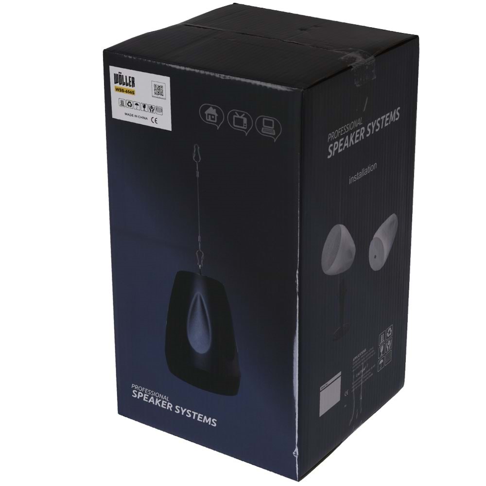 WÖLLER 6’ ’Hat Trafolu Dış Ortam Hoparlö 100 Watt Max. Empedans: 8 OHM Hat Voltajı: 70-100V WSS-656 S
