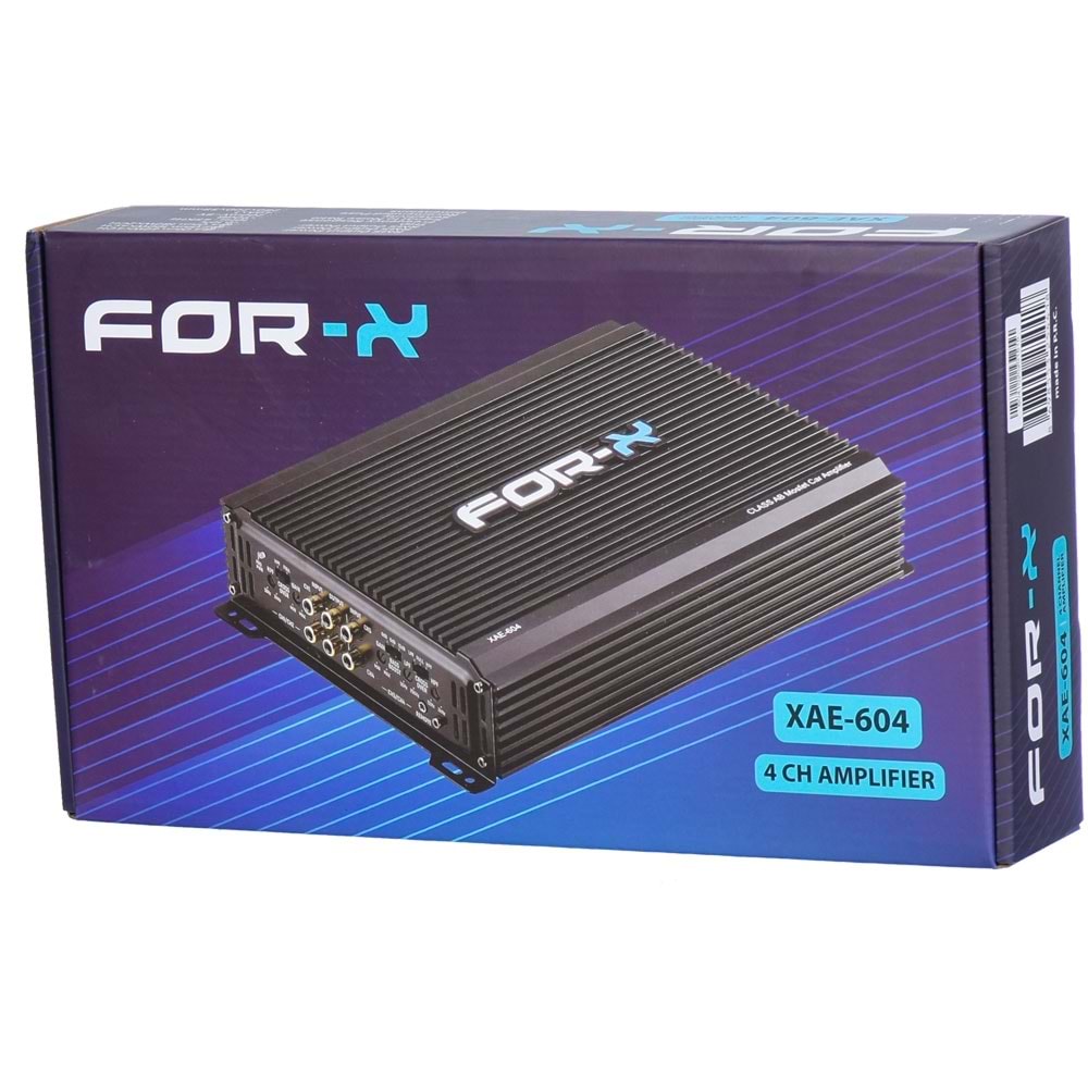 FOR-X 4 Kanal 4X60W Bass Konrollü Oto Amfi XAE-604