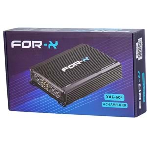 FOR-X 4 Kanal 4X60W Bass Konrollü Oto Amfi XAE-604
