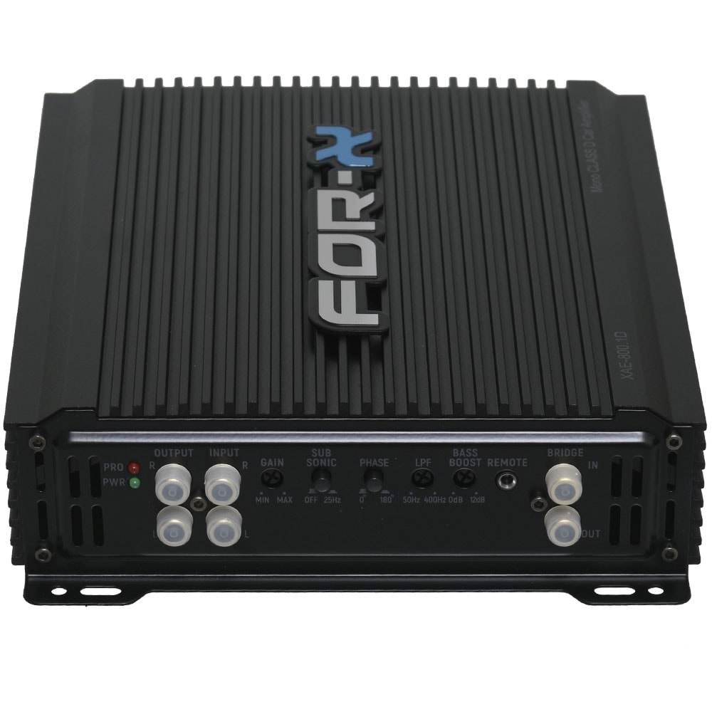 FOR-X Tek Kanal 800 W Bass Kontrollü Oto Amfi XAE-800.1D