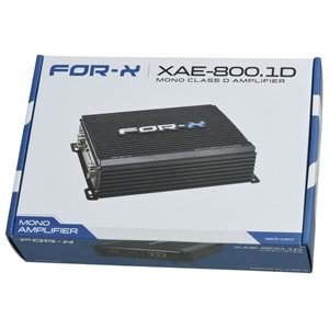 FOR-X Tek Kanal 800 W Bass Kontrollü Oto Amfi XAE-800.1D